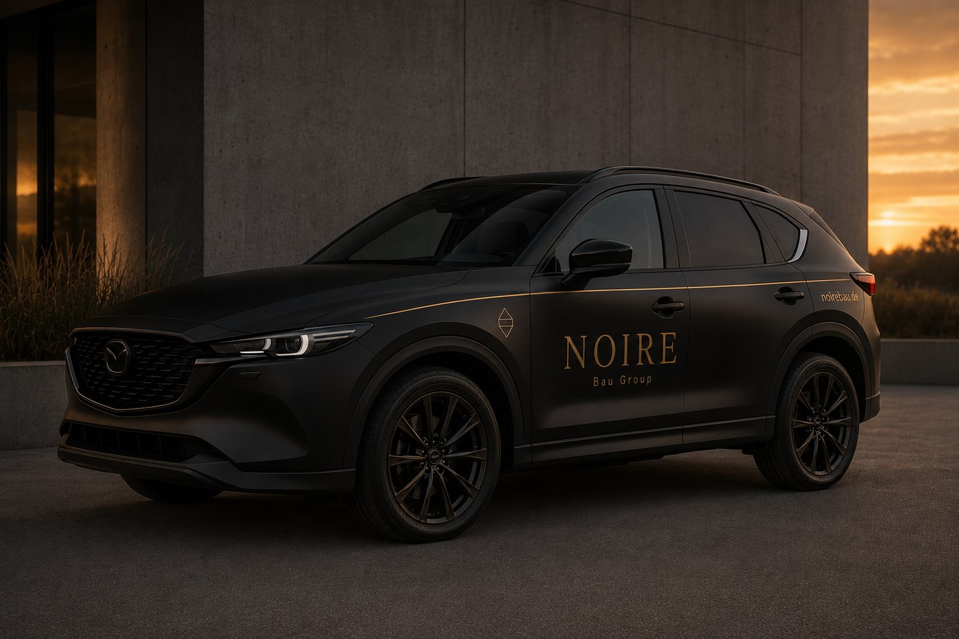 Mazda CX-5 der Noire Bau Group in Schwarz-Gold-Design